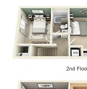 3D Watercress with Fenced-in Yard 3D Watercress 2 bedroom townhome with yard. 1st floor kitchen-dining-living-half bath. 2nd floor bedrooms-shared full bath-laundry. large closets